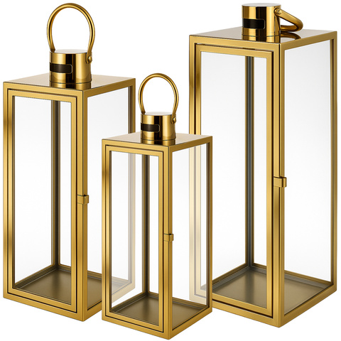 Goldene Laternen 38/49/63cm 3Stk Ruhhy 26476