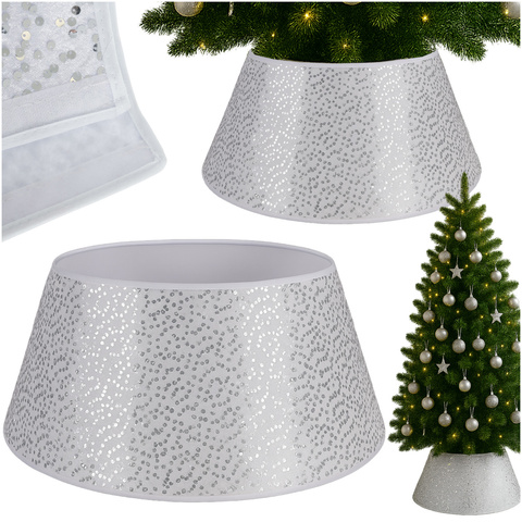 Weihnachtsbaumhülle 60x22cm silber Ruhhy 25361