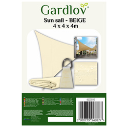 Sonnenschirmsegel 4x4x4 beige Gardlov 23142