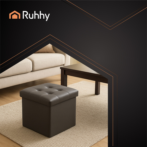 Folding pouffe gray Ruhhy 25780