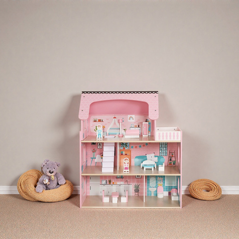 Kruzzel 26364 Puppenhaus aus Holz