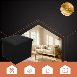 Klappbarer Pouf schwarz Ruhhy 25779