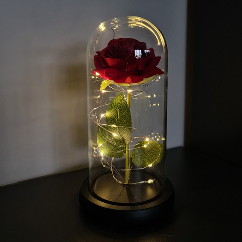 Rose en verre - lumineuse Malatec 21619