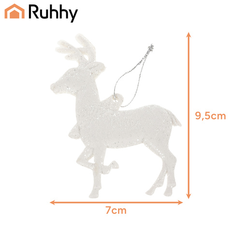 Christmas tree baubles - reindeer 9pcs Ruhhy 22517
