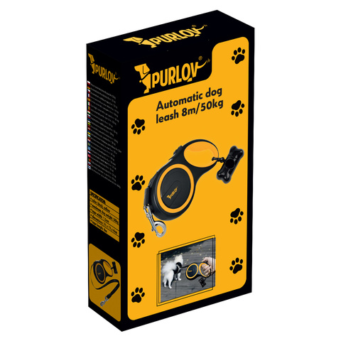 Laisse automatique pour chien 8m/50kg Purlov 19786