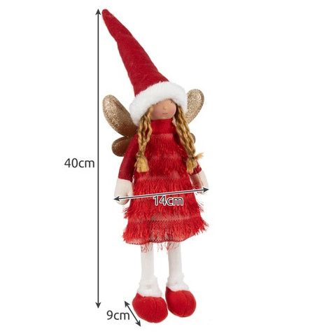 Fée - figurine de Noël rouge Ruhhy 22346