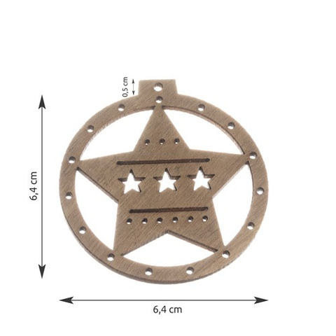 Wooden baubles - 10 pcs