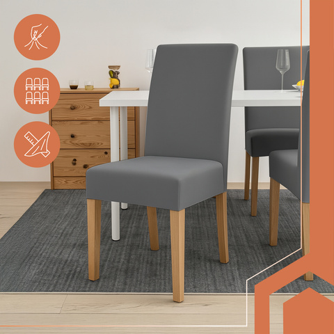 Stuhlhussen - 6 Stk. dunkelgrau Ruhhy 25990