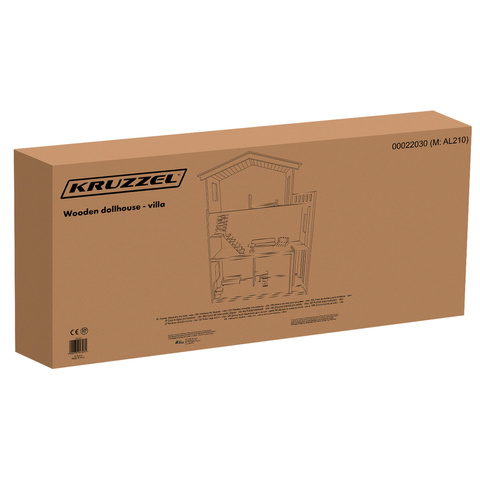 Kruzzel Puppenhaus Großes Puppenhaus 114 cm 114 cm