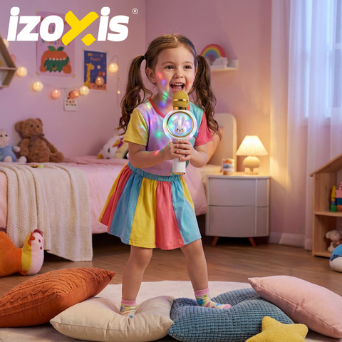 Izoxis 27047 Kabelloses Karaoke-Mikrofon Weiß