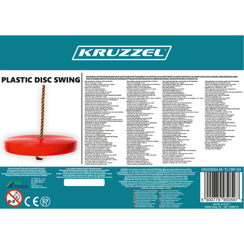 Gartenschaukel rund Kunststoff 23554