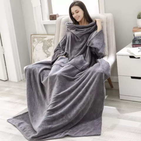 Light gray sweatshirt and bathrobe Ruhhy 22649