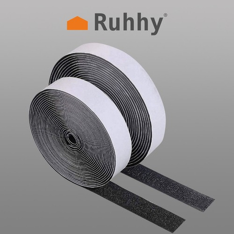 Velcro autocollant 5m x 2,5cm Ruhhy 23219