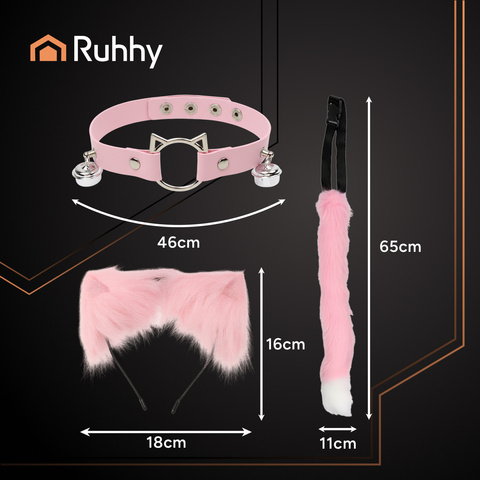 Strój kota/lisa 3el. różowy Ruhhy 26585