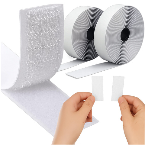 Selbstklebendes Klettband weiß 5m x 2,5cm Ruhhy 25999