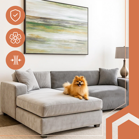 Housse de canapé 145-185 cm gris foncé Ruhhy 26037