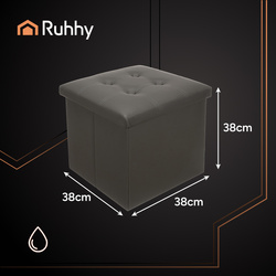 Folding pouffe gray Ruhhy 25780