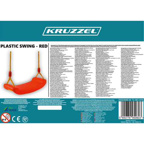 Kunststoffschaukel - rot 23555