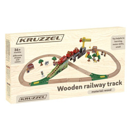 Wooden train track Kruzzel 22495
