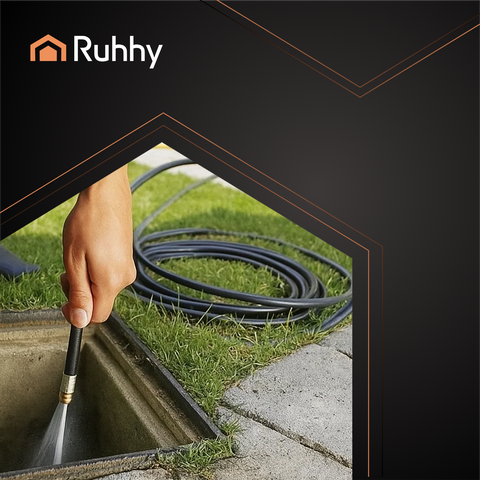 Pipe cleaning hose with adapter 20m Ruhhy 26133