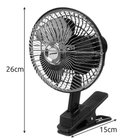 Xtrobb 23194 Rotary Fan with Clip