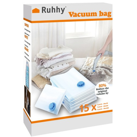Vacuum bag set 15 pcs Ruhhy 22129