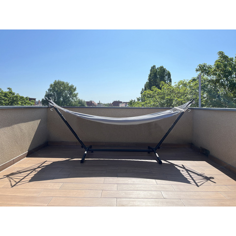 Hamac de jardin 200x150cm Gardlov avec cadre 25466