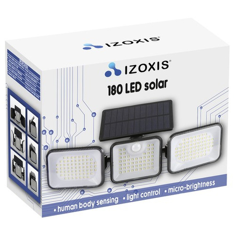 Saulės energija varomas šviestuvas 180 LED Izoxis 24889