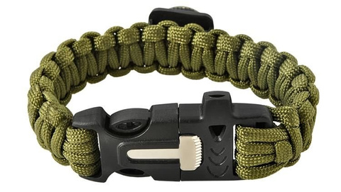 Bracelet SURVIVAL avec accessoires - vert