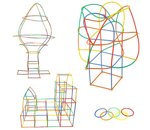 Blocks - straws - set of 408 pcs. 22408