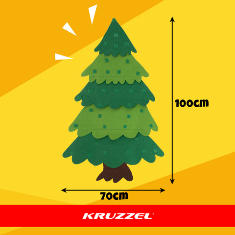 Sapin de Noël en feutre à LED Kruzzel 26548