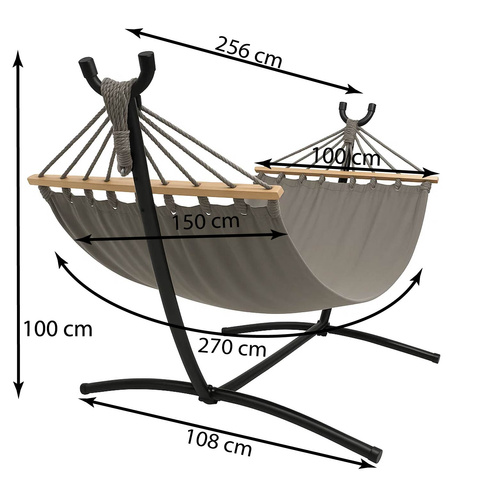 Garden hammock 200x150cm Gardlov with frame 25466