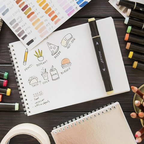 Double-sided markers/pens - 168 pcs. MAALEO 24101