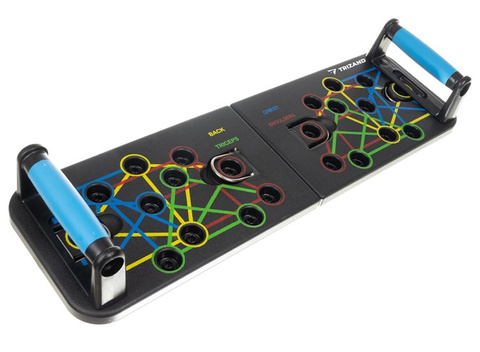 Push-up board/grip with ropes