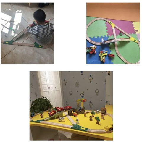 Wooden train track Kruzzel 22495