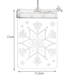 3D-LED-Buntglasfenster - Schneeflocke