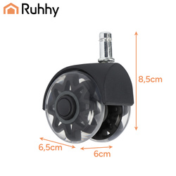 Black swivel chair wheels 5 pcs Ruhhy26294
