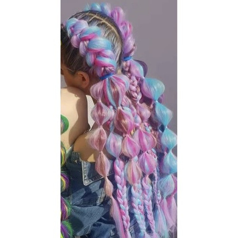 Synthetic hair ombre blue/purple Soulima 21366