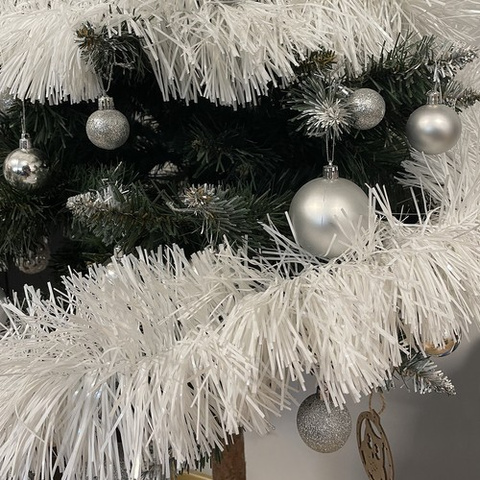 Guirlande de sapin de Noël - blanche 6m Ruhhy 22307