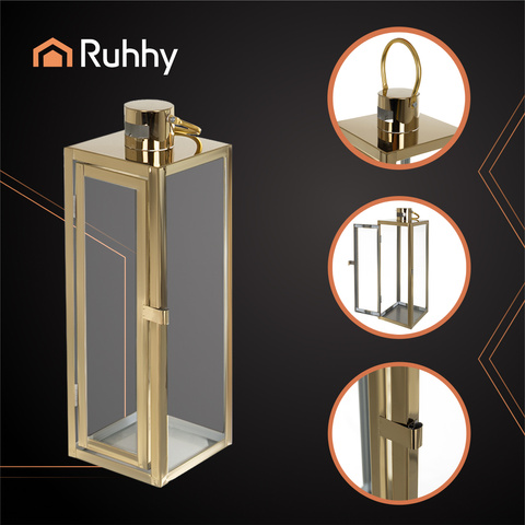 Goldene Laternen 38/49/63cm 3Stk Ruhhy 26476