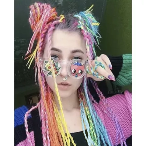Synthetic hair rainbow braids Soulima 23571