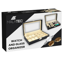 Watch and glasses organizer black
