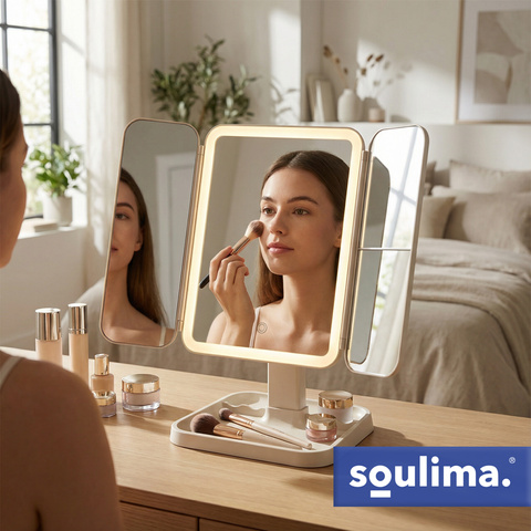 LED folding cosmetic mirror Soulima 26952