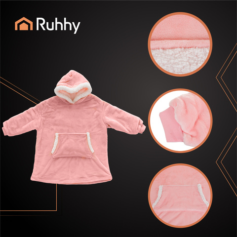 Толстовка XXL - розовое одеяло Ruhhy 26144