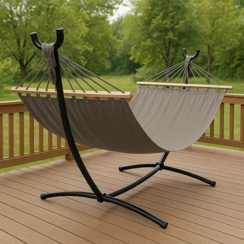 Gartenhängematte 200x150cm Gardlov mit Gestell 25466