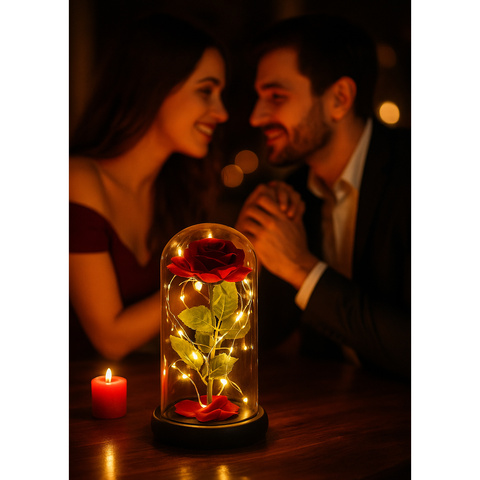 Rose im Glas - glänzend Ruhhy 25682