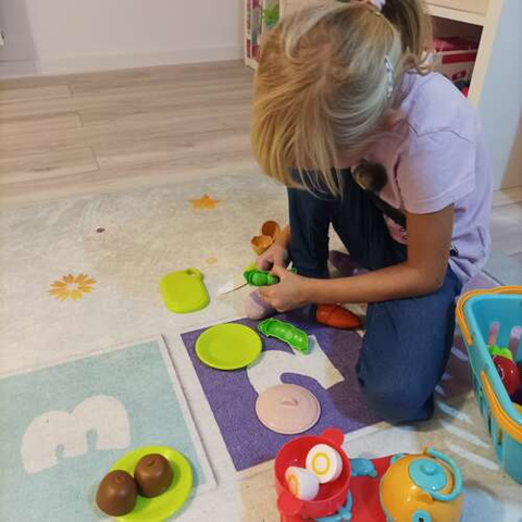 Gemüse und Obst zum Schneiden mit Korb 22877