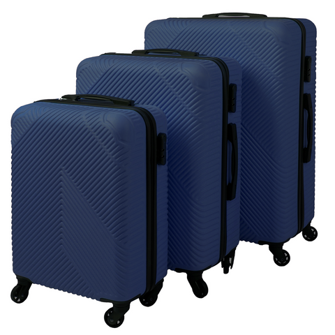 3-in-1 suitcase set - navy blue Trizand 26664