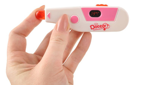 Kleines Arztset - rosa Kinderwagen