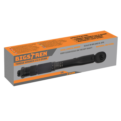 Sukimo momento raktas 1/4 2-24 Nm Bigstring 24591